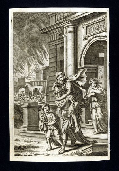 Jean Jacques  de Boissieu : Bimbi con cane al guinzaglio  - Asta Opere su carta. Stampe, disegni, foto d'epoca - Associazione Nazionale - Case d'Asta italiane