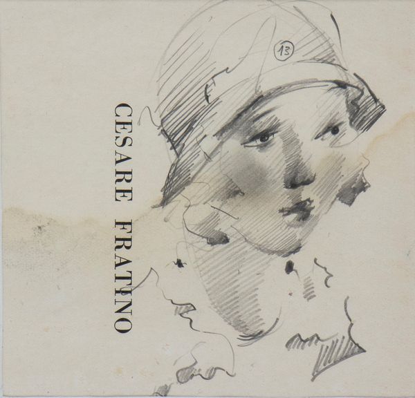 Studio per volto femminile  - Asta Opere su carta. Stampe, disegni, foto d'epoca - Associazione Nazionale - Case d'Asta italiane