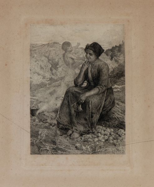 Domenico Rabioglio : Madre!  - Asta Opere su carta. Stampe, disegni, foto d'epoca - Associazione Nazionale - Case d'Asta italiane