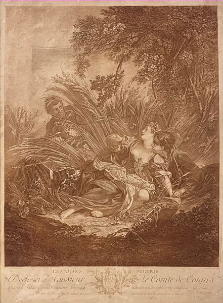 René (Robert) Gaillard : Les Amans Surpris  - Asta Opere su carta. Stampe, disegni, foto d'epoca - Associazione Nazionale - Case d'Asta italiane