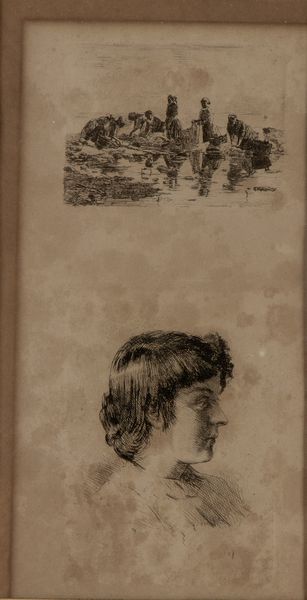 LOUIS VAN ENGELEN : Lavandaie - Ritratto di un ragazzo  - Asta Opere su carta. Stampe, disegni, foto d'epoca - Associazione Nazionale - Case d'Asta italiane