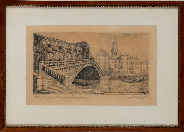 ANTONIO CARBONATI : Ponte di Rialto - Piazza San Marco a Venezia  - Asta Opere su carta. Stampe, disegni, foto d'epoca - Associazione Nazionale - Case d'Asta italiane
