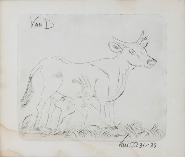 Un bove  - Asta Opere su carta. Stampe, disegni, foto d'epoca - Associazione Nazionale - Case d'Asta italiane