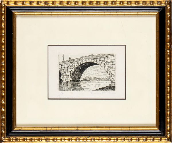 Giorgio Hinna : Ponte Cestio a Roma - S. Maria in Cosmedin vista da dal Tempio di Ercole Vincitore  - Asta Opere su carta. Stampe, disegni, foto d'epoca - Associazione Nazionale - Case d'Asta italiane