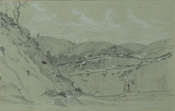 Ritratto di donna anziana - Paesaggio con figure  - Asta Opere su carta. Stampe, disegni, foto d'epoca - Associazione Nazionale - Case d'Asta italiane