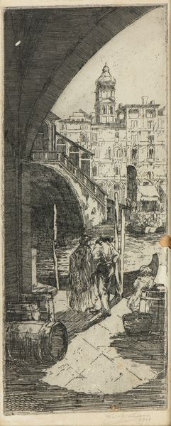 GUIDO COLUCCI : Ponte del Rialto a Venezia  - Asta Opere su carta. Stampe, disegni, foto d'epoca - Associazione Nazionale - Case d'Asta italiane