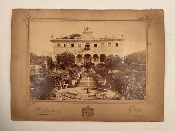 Vista di villa rinascimentale in Toscana  - Asta Opere su carta. Stampe, disegni, foto d'epoca - Associazione Nazionale - Case d'Asta italiane