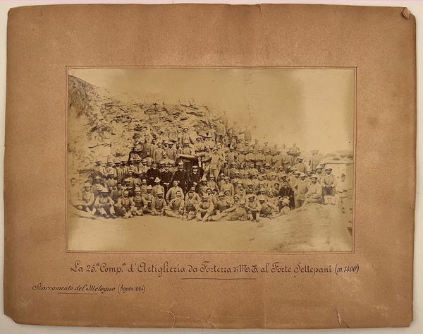 Ritratto 25Comp. Di artiglieria al forte Settepani 1894  - Asta Opere su carta. Stampe, disegni, foto d'epoca - Associazione Nazionale - Case d'Asta italiane