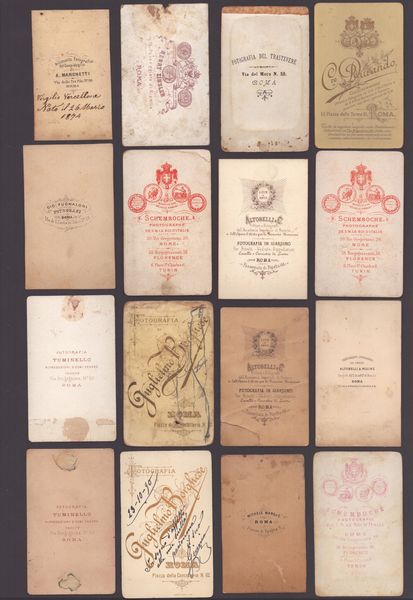 Raccolta di 60 CDV di fotografi romani  - Asta Opere su carta. Stampe, disegni, foto d'epoca - Associazione Nazionale - Case d'Asta italiane
