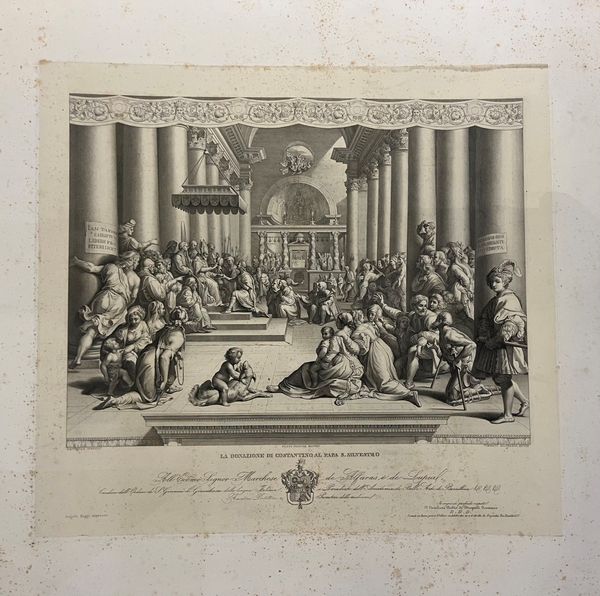 La Morte di Anania - La donazione di Constantino al papa S. Silvestro - Il Battesimo di Costantino  - Asta Opere su carta. Stampe, disegni, foto d'epoca - Associazione Nazionale - Case d'Asta italiane