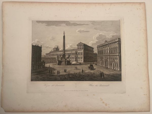 Piazza del Quirinale  - Asta Opere su carta. Stampe, disegni, foto d'epoca - Associazione Nazionale - Case d'Asta italiane