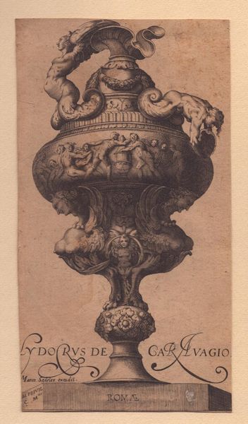 Cherubino Alberti : Coppia di vasi ornamentali  - Asta Opere su carta. Stampe, disegni, foto d'epoca - Associazione Nazionale - Case d'Asta italiane