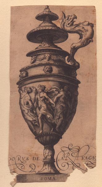 Cherubino Alberti : Coppia di vasi ornamentali  - Asta Opere su carta. Stampe, disegni, foto d'epoca - Associazione Nazionale - Case d'Asta italiane