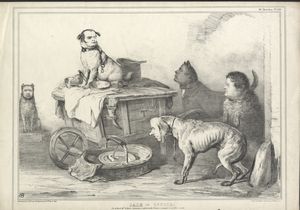 John Doyle : JACK IN OFFICE // GOING IT ON STILTS TO APPROPRIATE MUSIC // UP-HILL WORK ! - Londra, Mc Lean, 1835.  - Asta Opere su carta. Stampe, disegni, foto d'epoca - Associazione Nazionale - Case d'Asta italiane