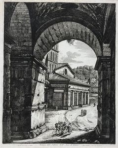 Luigi Rossini - Veduta dell'Interno dell'Arco di Giano