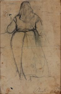 ARTURO CHECCHI (Fucecchio, 1886 - Perugia, 1971) - Figura di donna vista di spalle