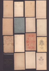 Raccolta di 60 CDV di fotografi italiani  - Asta Opere su carta. Stampe, disegni, foto d'epoca - Associazione Nazionale - Case d'Asta italiane