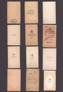 Raccolta di 60 CDV di fotografi italiani  - Asta Opere su carta. Stampe, disegni, foto d'epoca - Associazione Nazionale - Case d'Asta italiane