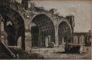 Bartolomeo Pinelli<br>Luigi Rossini - VEDUTA GENERALE DEL GRAN TEMPIO DELLA PACE