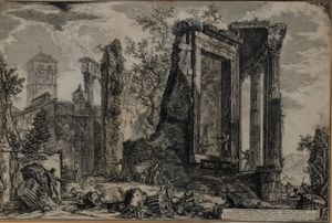 GIOVANNI BATTISTA PIRANESI - Altra Veduta del tempio della Sibilla in Tivoli