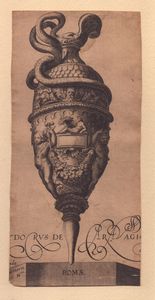 Cherubino Alberti : Coppia di vasi ornamentali  - Asta Opere su carta. Stampe, disegni, foto d'epoca - Associazione Nazionale - Case d'Asta italiane