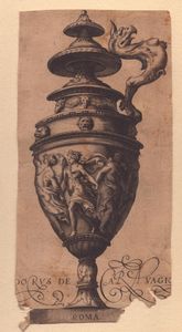 Cherubino Alberti : Coppia di vasi ornamentali  - Asta Opere su carta. Stampe, disegni, foto d'epoca - Associazione Nazionale - Case d'Asta italiane