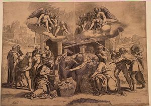 Battista Franco - Ladorazione dei pastori