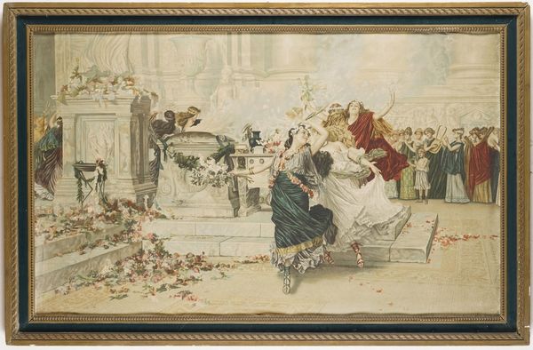 Grande oleografia in cornice  - Asta Antiquariato - Associazione Nazionale - Case d'Asta italiane