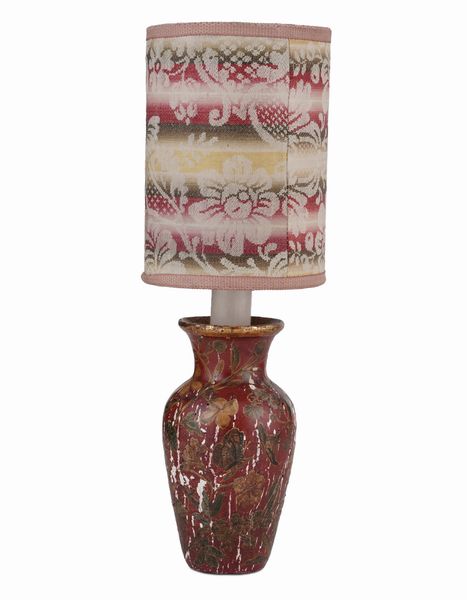 Vaso in legno laccato e dorato montato ad abat-jour  - Asta Antiquariato - Associazione Nazionale - Case d'Asta italiane