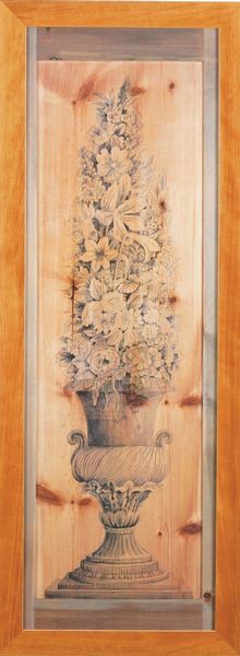 Vaso di fiori su tavola, in cornice  - Asta Antiquariato - Associazione Nazionale - Case d'Asta italiane