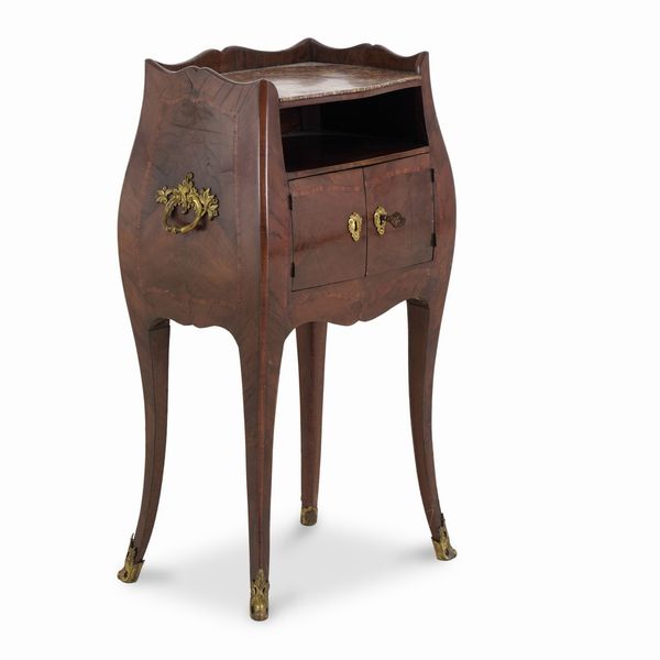 Comodino lastronato e filettato. Genova, XVIII-XIX secolo  - Asta Antiquariato - Associazione Nazionale - Case d'Asta italiane