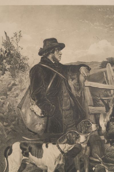 Stampa in cornice raffigurante cacciatore  - Asta Antiquariato - Associazione Nazionale - Case d'Asta italiane