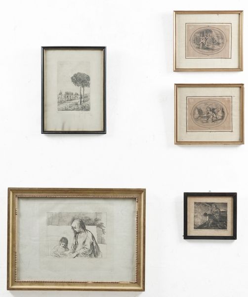 Cinque diverse stampe  - Asta Antiquariato - Associazione Nazionale - Case d'Asta italiane