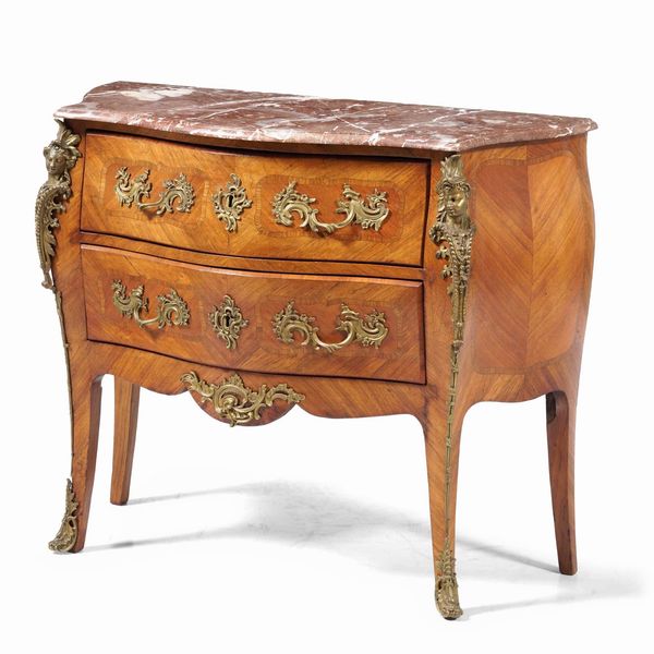 Com in legno lastronato. Francia, XIX secolo  - Asta Antiquariato - Associazione Nazionale - Case d'Asta italiane