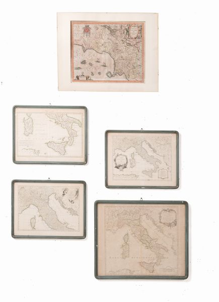 Gruppo di incisioni con carte geografiche dell'Italia e di sue parti  - Asta Antiquariato - Associazione Nazionale - Case d'Asta italiane