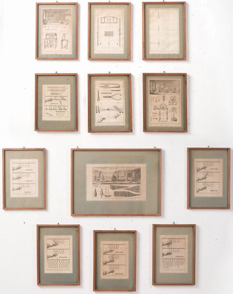 Gruppo di incisioni raffiguranti lavori e attrezzi riguardanti la tessitura  - Asta Antiquariato - Associazione Nazionale - Case d'Asta italiane