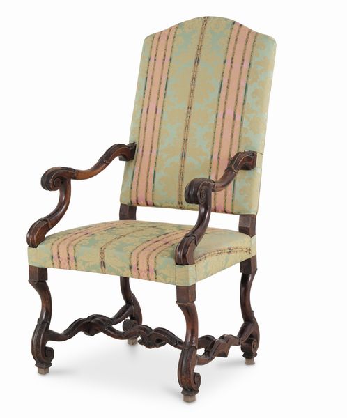 Poltrona a ossa di montone. XVIII-XIX secolo  - Asta Antiquariato - Associazione Nazionale - Case d'Asta italiane