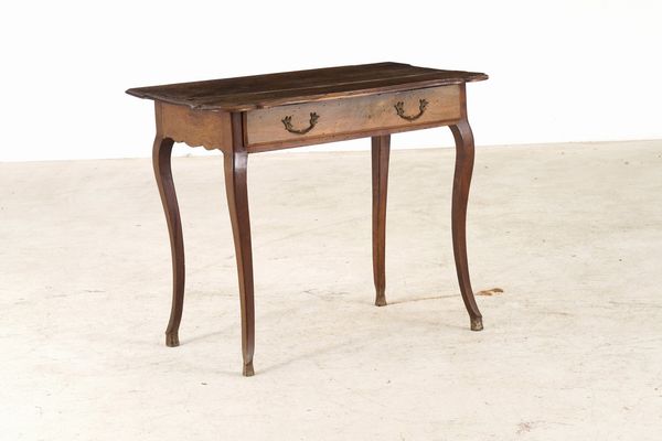 Tavolo da muro in legno con cassetto nella fascia, XVIII secolo  - Asta Antiquariato - Associazione Nazionale - Case d'Asta italiane