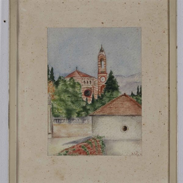 Lotto misto di 15 tra disegni e acquerelli. XX secolo  - Asta Antiquariato - Associazione Nazionale - Case d'Asta italiane