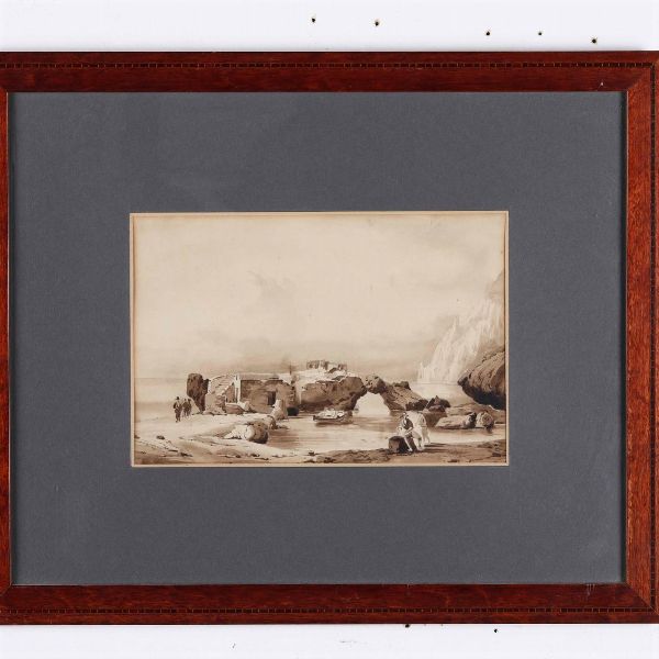 Lotto misto di 15 tra disegni e acquerelli. XX secolo  - Asta Antiquariato - Associazione Nazionale - Case d'Asta italiane