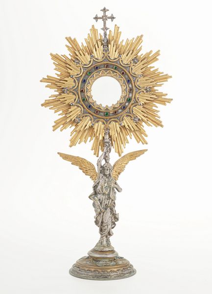 Grande reliquiario in metallo argentato e dorato. XIX-<BR>XX secolo  - Asta Antiquariato - Associazione Nazionale - Case d'Asta italiane