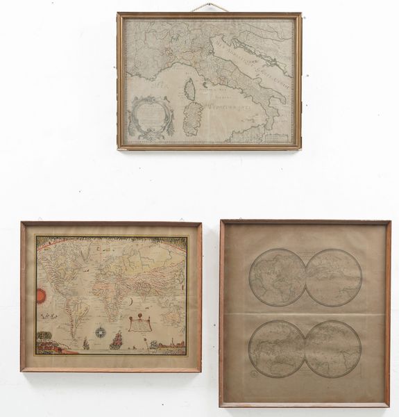 Lotto di tre carte geografiche  - Asta Antiquariato - Associazione Nazionale - Case d'Asta italiane