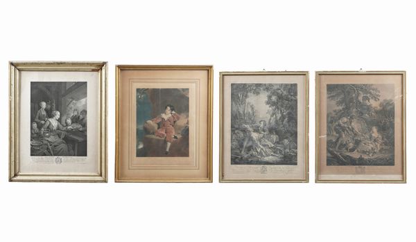 Ren Gaillard da Francois Boucher Le panier misterieux<BR>Le gouter de l'automne  - Asta Antiquariato - Associazione Nazionale - Case d'Asta italiane