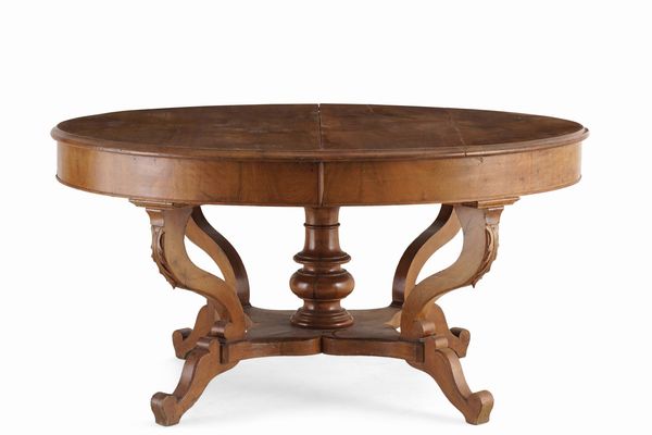 Tavolo allungabile a cestello. XIX-XX secolo  - Asta Antiquariato - Associazione Nazionale - Case d'Asta italiane