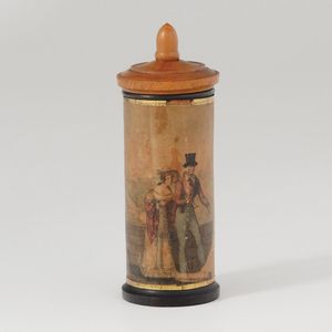 Pergamena con stampa entro custodia  - Asta Antiquariato - Associazione Nazionale - Case d'Asta italiane