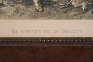 Stampa in cornice raffigurante cacciatore  - Asta Antiquariato - Associazione Nazionale - Case d'Asta italiane