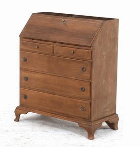 Piccola ribalta in legno. XX secolo  - Asta Antiquariato - Associazione Nazionale - Case d'Asta italiane