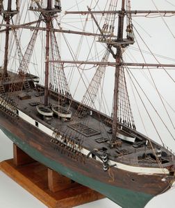 Modello di veliero a tre alberi. Fine XIX secolo  - Asta Antiquariato - Associazione Nazionale - Case d'Asta italiane