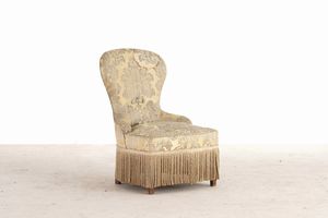 Divanetto e poltroncina imbottiti. XIX secolo  - Asta Antiquariato - Associazione Nazionale - Case d'Asta italiane
