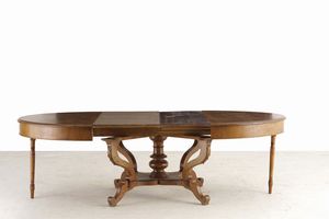 Tavolo allungabile a cestello. XIX-XX secolo  - Asta Antiquariato - Associazione Nazionale - Case d'Asta italiane